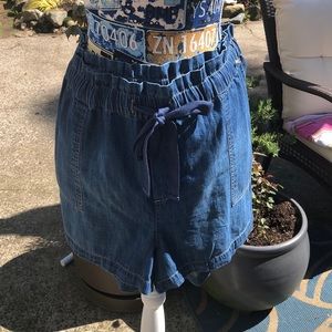 Caslon denim draw string shorts